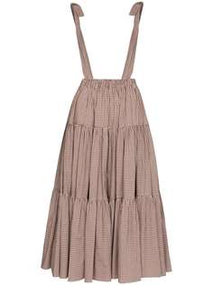 Batsheva ярусная юбка Amy в клетку гингем