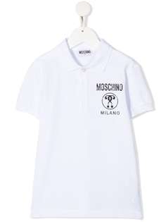 Moschino Kids рубашка поло с логотипом