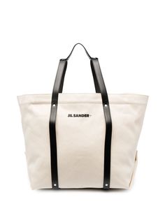 Jil Sander сумка-тоут из канваса с логотипом