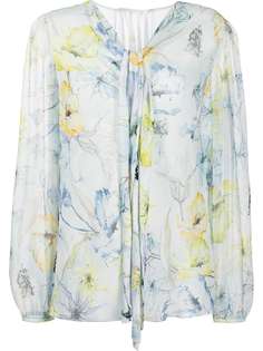 Jason Wu Collection блузка с цветочным принтом и завязками