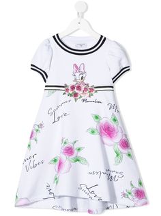 Monnalisa платье миди с принтом Daisy Duck