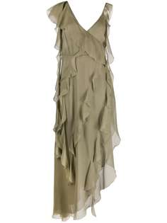 Blumarine платье асимметричного кроя с оборками