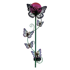 Светильник садовый ЧУДЕСНЫЙ САД 689-L Бабочки, наземный, сиреневый