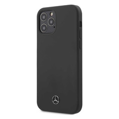 Чехол (клип-кейс) Mercedes liquid silicone, для Apple iPhone 12/12 Pro, серый [mehcp12msilsg] Noname