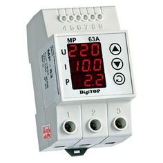 Реле многофункциональное DIGITOP МР-63А, 1-фазное, 220В