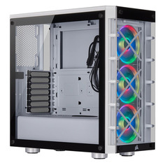 Корпус ATX CORSAIR iCUE 465X RGB, Midi-Tower, без БП, белый [cc-9011189-ww]