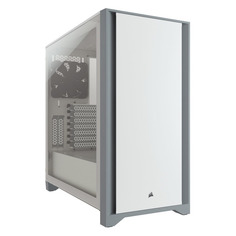 Корпус ATX CORSAIR 4000D Tempered Glass, Midi-Tower, без БП, белый [cc-9011199-ww]