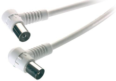 Антенный кабель Vivanco 48/20 50WW (M) - (F), 5 м, белый (48035)