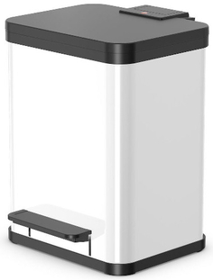 Контейнер для мусора Hailo Oko Duo Plus M, 2х9 л, белый (0622-230)