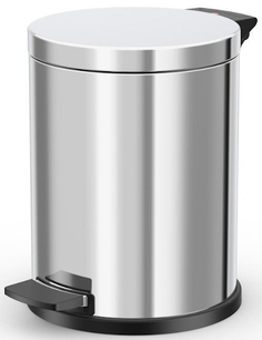 Контейнер для мусора Hailo Solid M, 12 л, хром (0514-029)