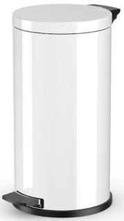Контейнер для мусора Hailo Solid L, 18 л, белый, с оцинкованным ведром (0522-090)