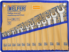 Набор ключей Helfer комбинированных, 12 шт, 6-22 мм, Cr-V, сумка (HF002510)