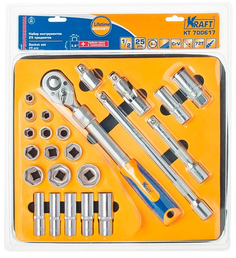 Набор ручного инструмента Kraft 1/2'', 24 предмета (KT 700616)