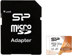 Карта памяти Silicon Power microSDXC 256GB Superior Pro + адаптер (SP256GBSTXDU3V20AB)