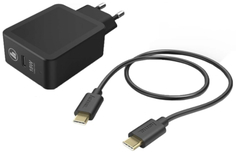 Сетевое зарядное устройство Hama PD/QC USB Type-C Black (00183326)