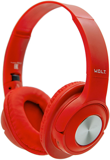 Беспроводные наушники с микрофоном W-O-L-T STN-340 Red