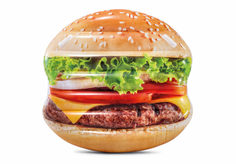 Матрас Intex надувной для плавания гамбургер с ручками 145х142см (разноцветный)