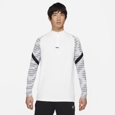 Мужская футболка для футбольного тренинга с молнией 1/4 Nike Dri-FIT Strike