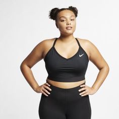 Спортивное бра с вкладышем и легкой поддержкой Nike Dri-FIT Indy (большие размеры)