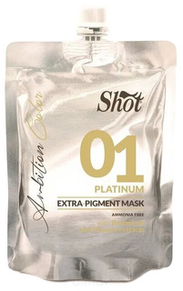 Domix, Тонирующая маска прямого действия Экстра Пигмент (палитра 17 цветов средства) Платиновый - 01 Shot