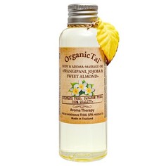 OrganicTai, Масло для тела «Франжипани, жожоба и сладкий миндаль», 120 мл