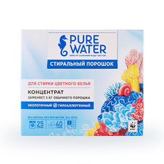 Pure Water, Стиральный порошок-концентрат для цветного белья, 800 г