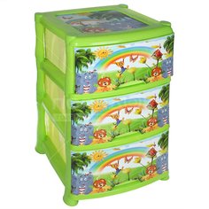 Комод детский 3 секции Виолет Радуга 0351, 47х39х75 см Violet
