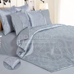 Постельное белье Cleo Satin jacquard евро сатин (простыня 230х250 см, 2 наволочки 50х70 см, 2 наволочки 70х70 см, пододеяльник 200х220 см) 31/141-SG