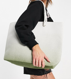 Пляжная сумка мятного цвета с эффектом омбре South Beach-Зеленый цвет