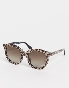 Солнцезащитные очки со звериным принтом Kate Spade Lillian-Черный цвет
