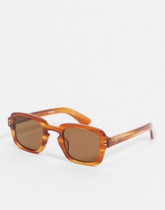 Солнцезащитные очки в квадратной черепаховой оправе в стиле унисекс Spitfire Cut Thirteen-Коричневый цвет