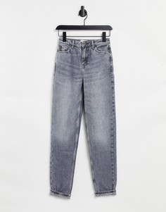 Серые джинсы в винтажном стиле из переработанных материалов Topshop-Серый