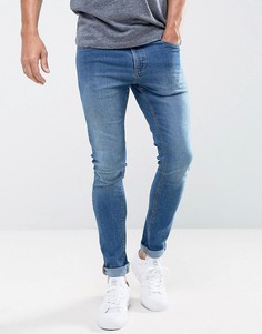 Эластичные джинсы скинни цвета индиго LDN DNM-Синий
