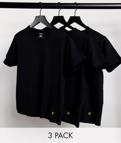 Набор из 3 футболок черного цвета Lyle & Scott Bodywear-Черный цвет