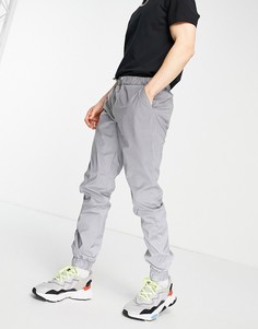 Серые брюки со светоотражающей отделкой Sixth June-Серый