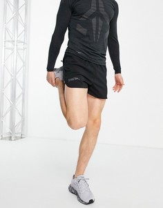 Черные тканые беговые шорты HIIT Running-Черный цвет