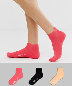 3 пары спортивных носков из дышащей ткани Only Play-Мульти