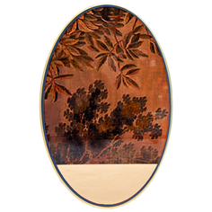 Зеркальное панно сон (object desire) коричневый 33x51x2 см.