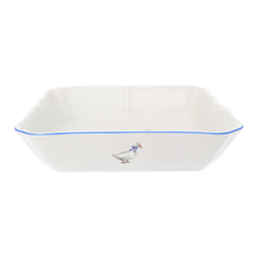 Салатник квадратный гуси (dubi) белый 21x21 см.