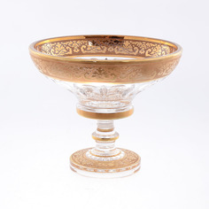 Конфетница на ножке bohemia max crystal (bohemia) золотой