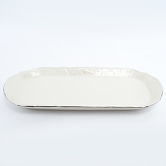 Поднос платиновый узор be-ivory (bernadotte) белый 37 см.