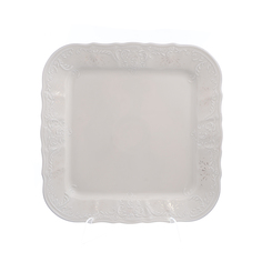 Поднос платиновый узор be-ivory (bernadotte) белый 26x26 см.
