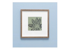 Картина с оттиском листа аралии (wowbotanica) коричневый 25x25 см.