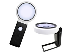 Лупа настольная Kromatech TH-7018 10x/25x-90mm с подсветкой 8 LED-BD 23149b286