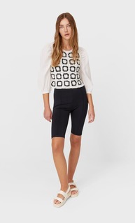 Stradivarius Блуза С Деталью Из Кружева Кроше Белый Xs