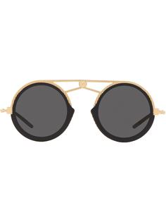 Dolce & Gabbana Eyewear солнцезащитные очки в круглой оправе