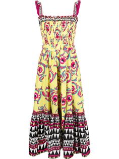 La DoubleJ платье миди с открытыми плечами и цветочным принтом