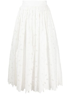 RED Valentino юбка миди с вырезами
