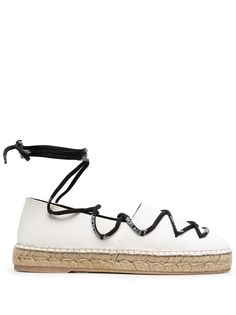 Off-White эспадрильи со шнуровкой