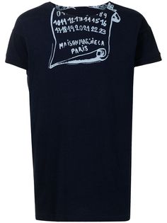 Maison Margiela футболка с круглым вырезом и принтом